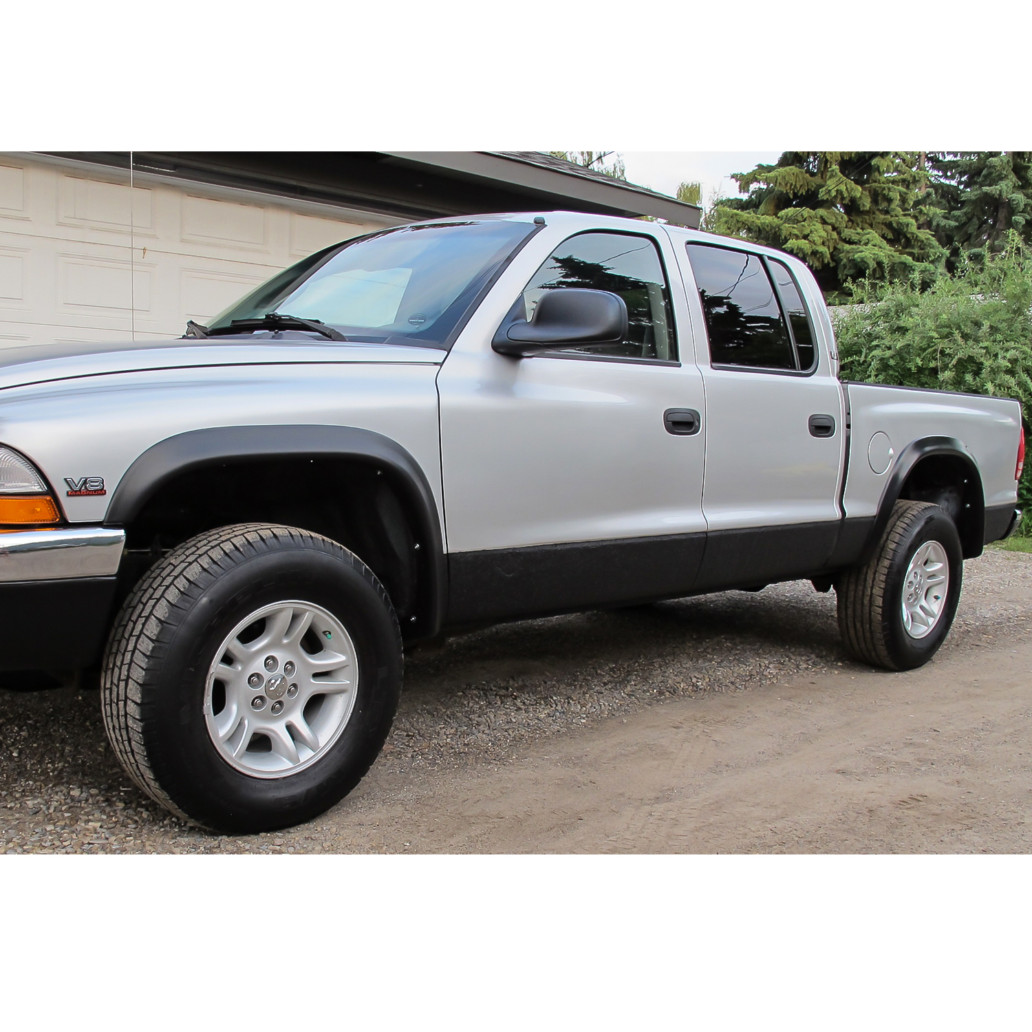 For 19972004 Dodge Dakota Black Pocket Style Fender Flares Set 1998/99